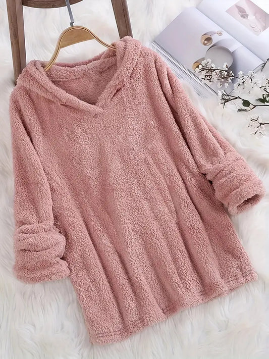Nadine | Felpa in pile con cappuccio stile Oversized