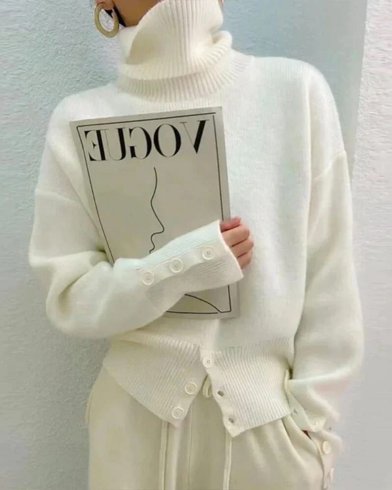 Alanny™ | Maglione a collo alto lavorato a maglia