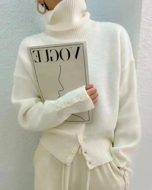 Alanny™ | Maglione a collo alto lavorato a maglia