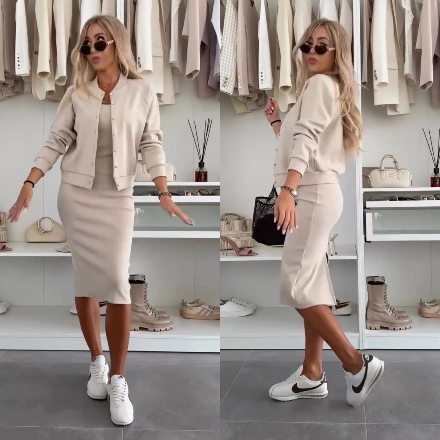 Viloria | Vestito con Cárdigan Coordinato