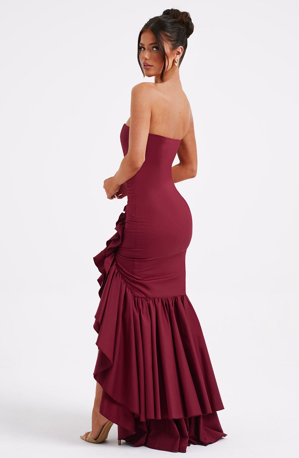Marena | Elegante Vestito Lungo con Abertura Asimmetrica