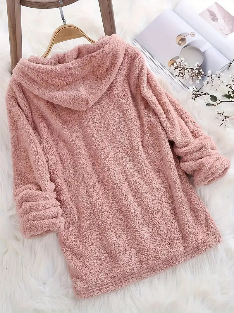 Nadine | Felpa in pile con cappuccio stile Oversized
