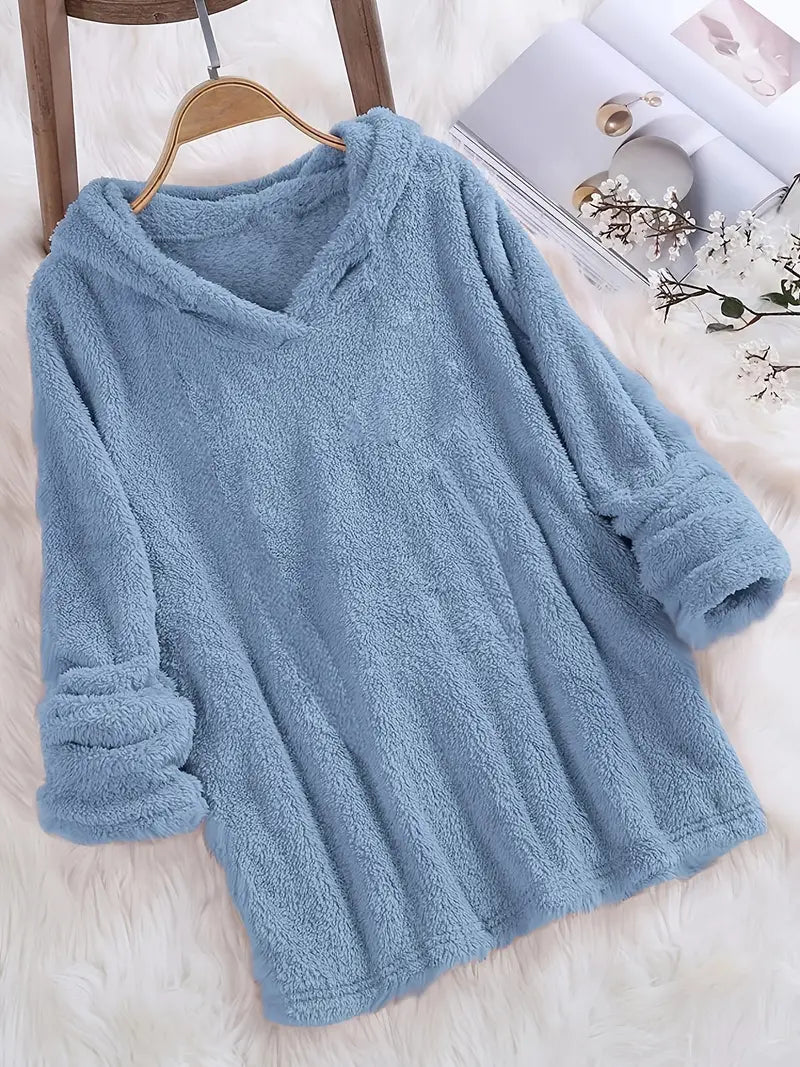 Nadine | Felpa in pile con cappuccio stile Oversized