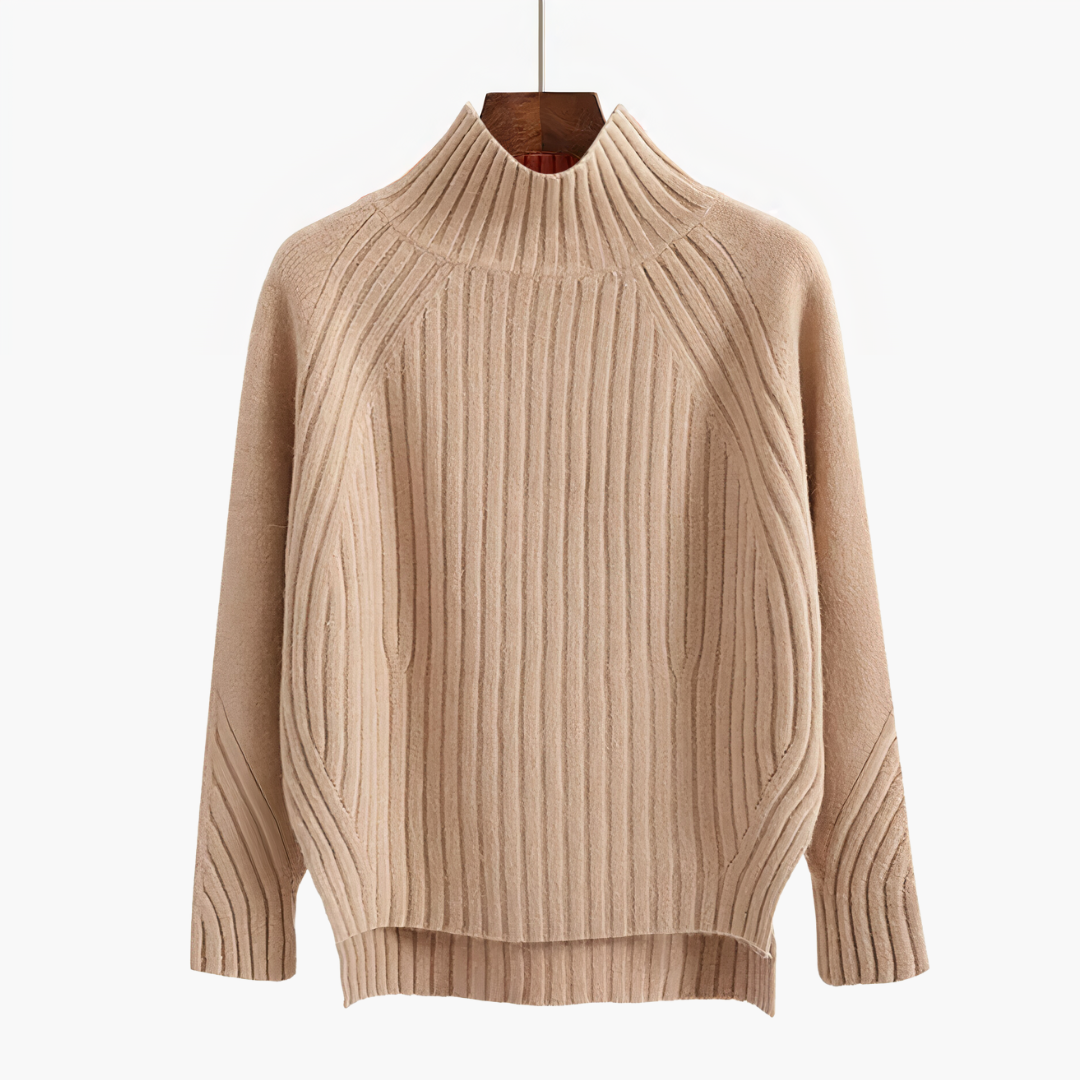 Dina™ | Maglione a Collo Alto Lavorato a Maglia
