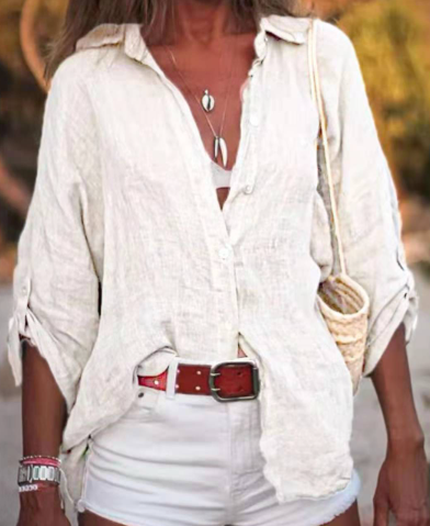 Esti | Camicia in Lino a Vestibilità Larga