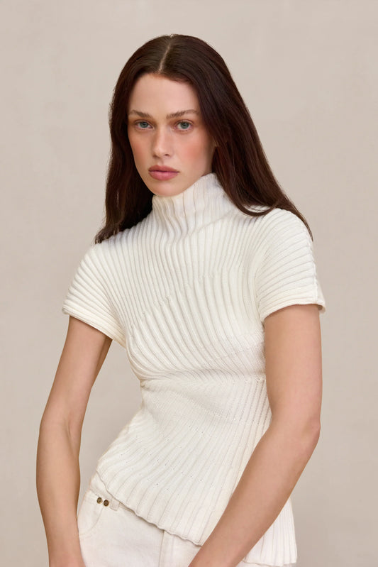 Bonnie | Top a collo alto a coste