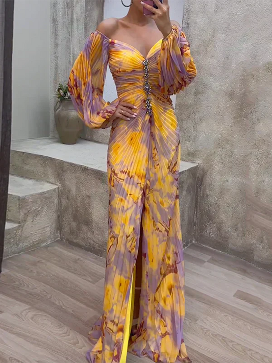 Giselle | Elegante Abito Lungo con Scollatura a Cuore