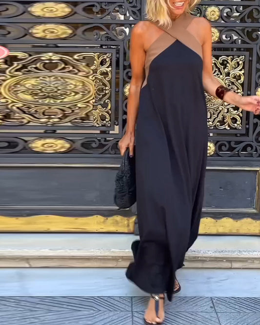Sennga | Vestito casual con collo incrociato