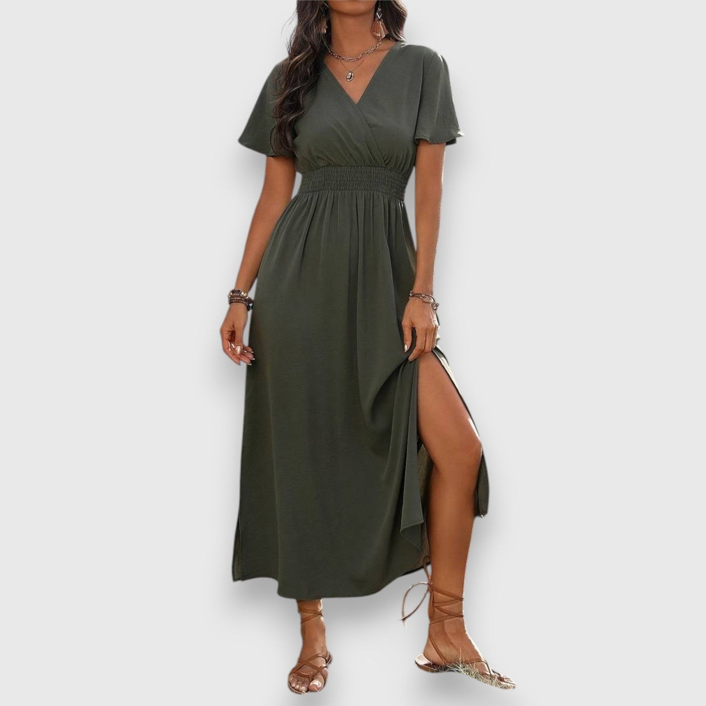 Beanca | Vestito midi con elastico in vita