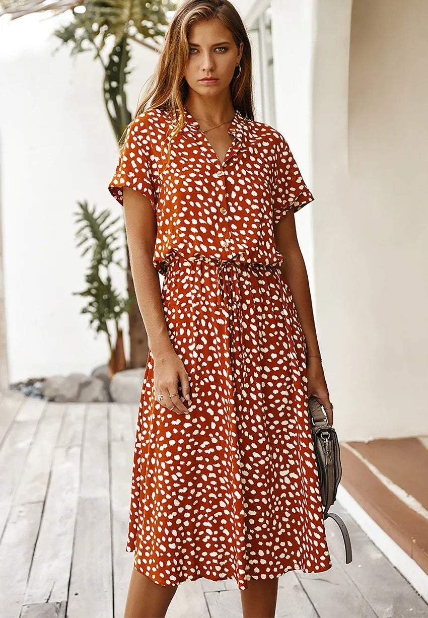 Lester | Vestito Midi a Macchie