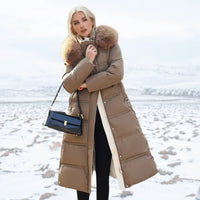 Women's Waterproof Coat with Fur Hood, Loose Fit Winter Coat