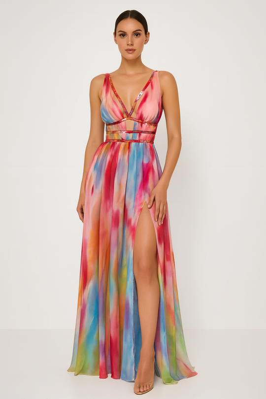 Venetia | Abito Lungo Multicolore