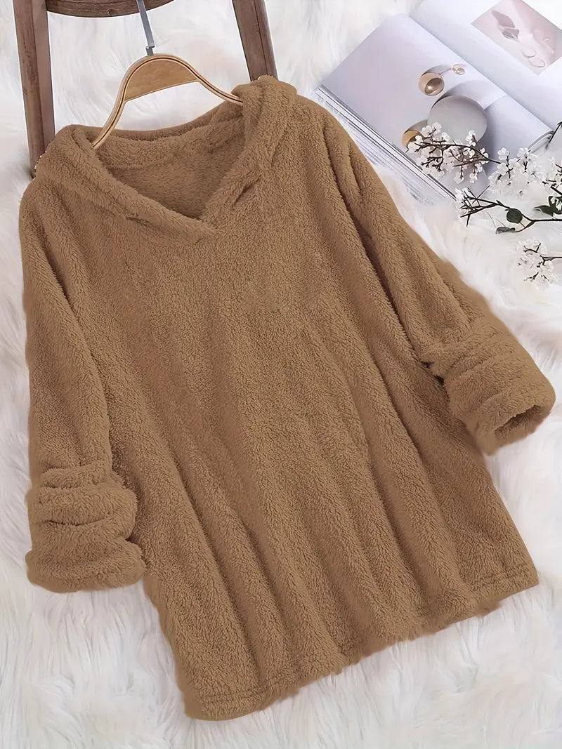 Nadine | Felpa in pile con cappuccio stile Oversized