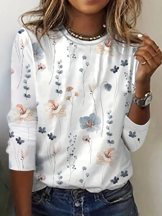 Mirelle | Maglietta floreale con maniche lunghe