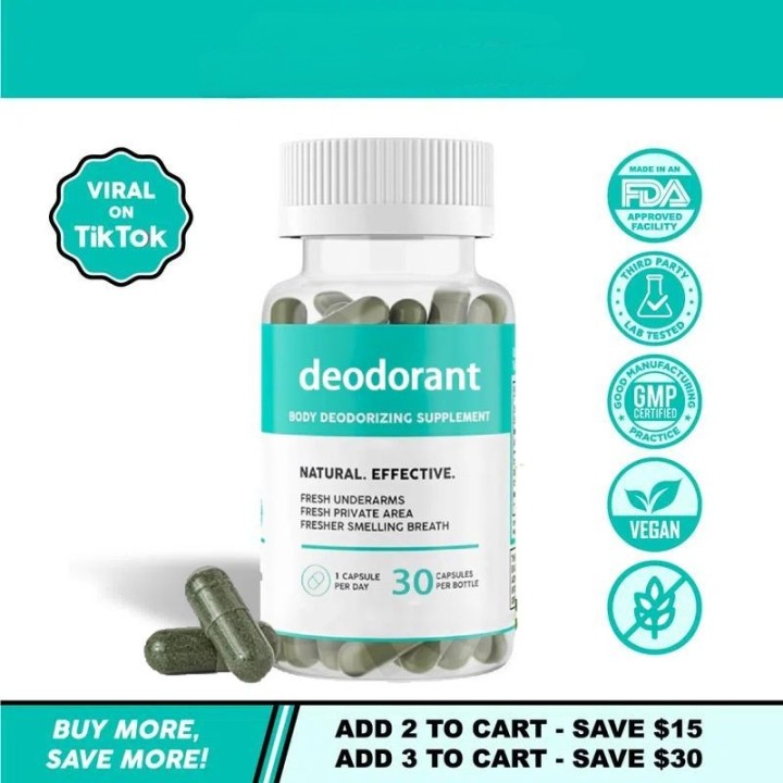 OdorFree | Capsule Deodoranti per il Controllo Totale degli Odori del Corpo