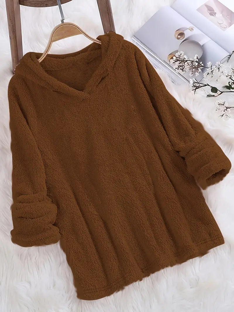 Nadine | Felpa in pile con cappuccio stile Oversized