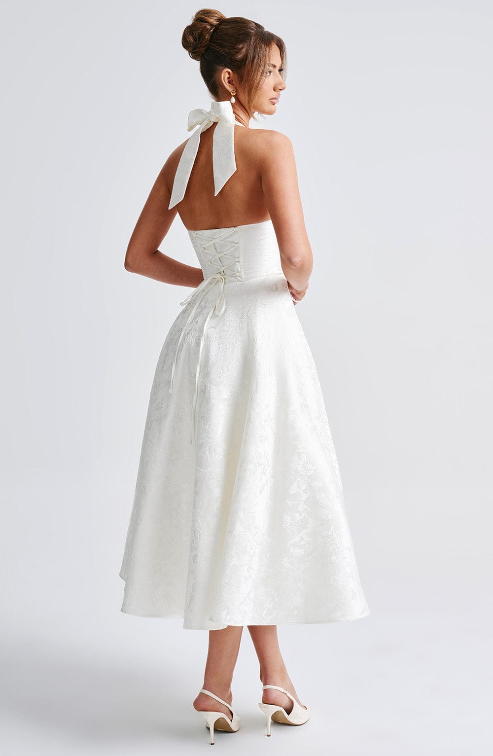 Effie | Vestito Midi con Scollo Halter e Spalline