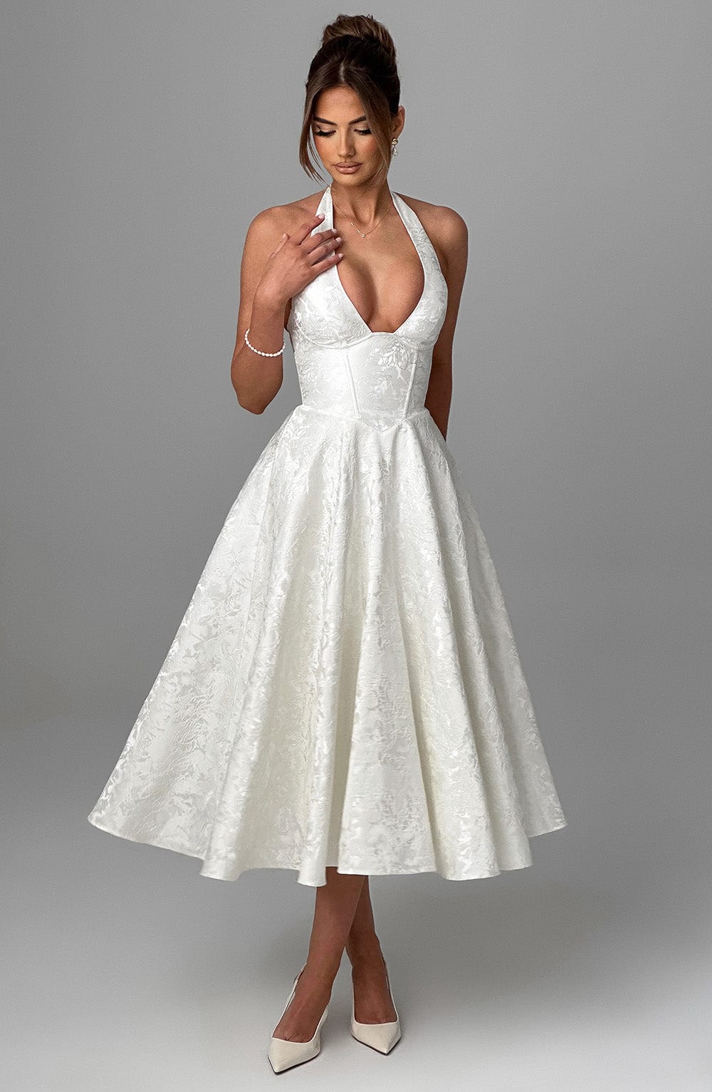Effie | Vestito Midi con Scollo Halter e Spalline