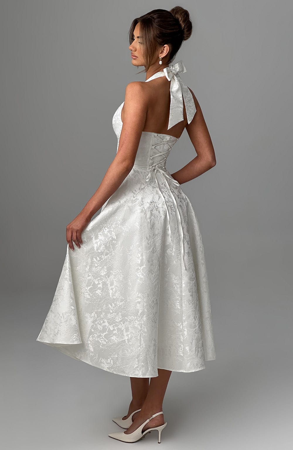 Effie | Vestito Midi con Scollo Halter e Spalline