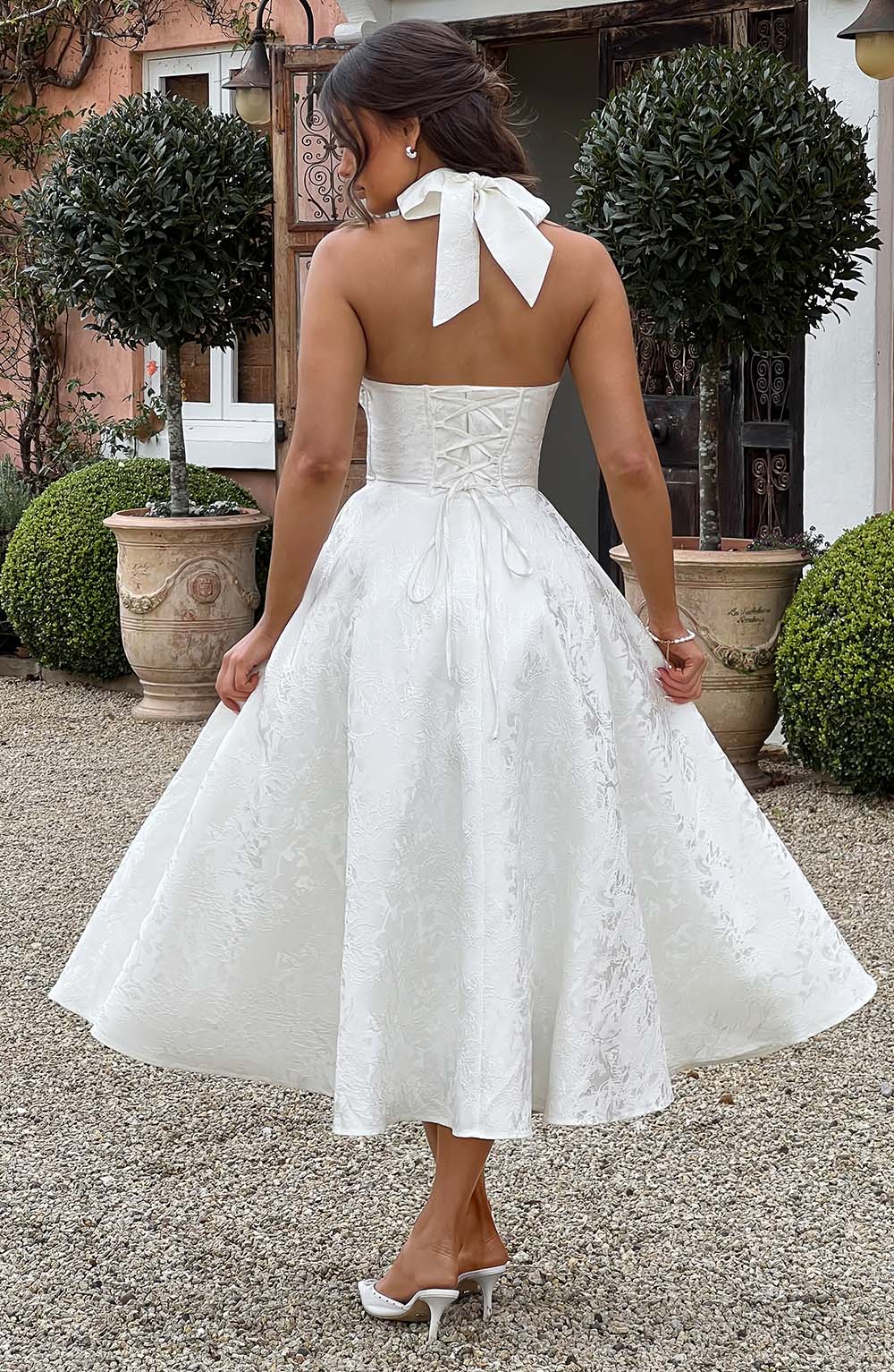 Effie | Vestito Midi con Scollo Halter e Spalline