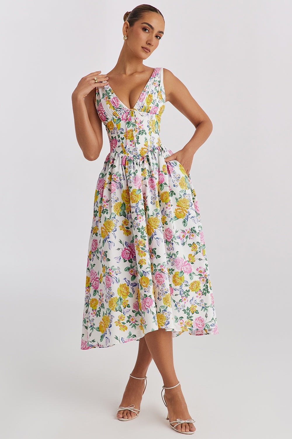 Wrenley | Abito Midi con Scollo a V