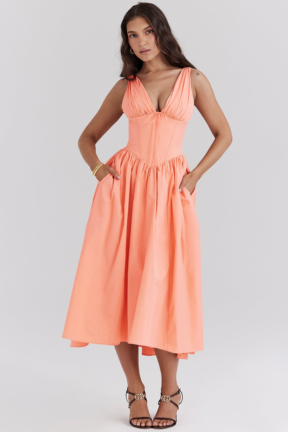 Wrenley | Abito Midi con Scollo a V