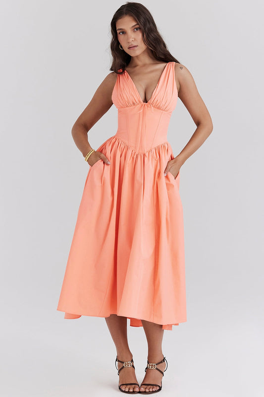 Wrenley | Abito Midi con Scollo a V