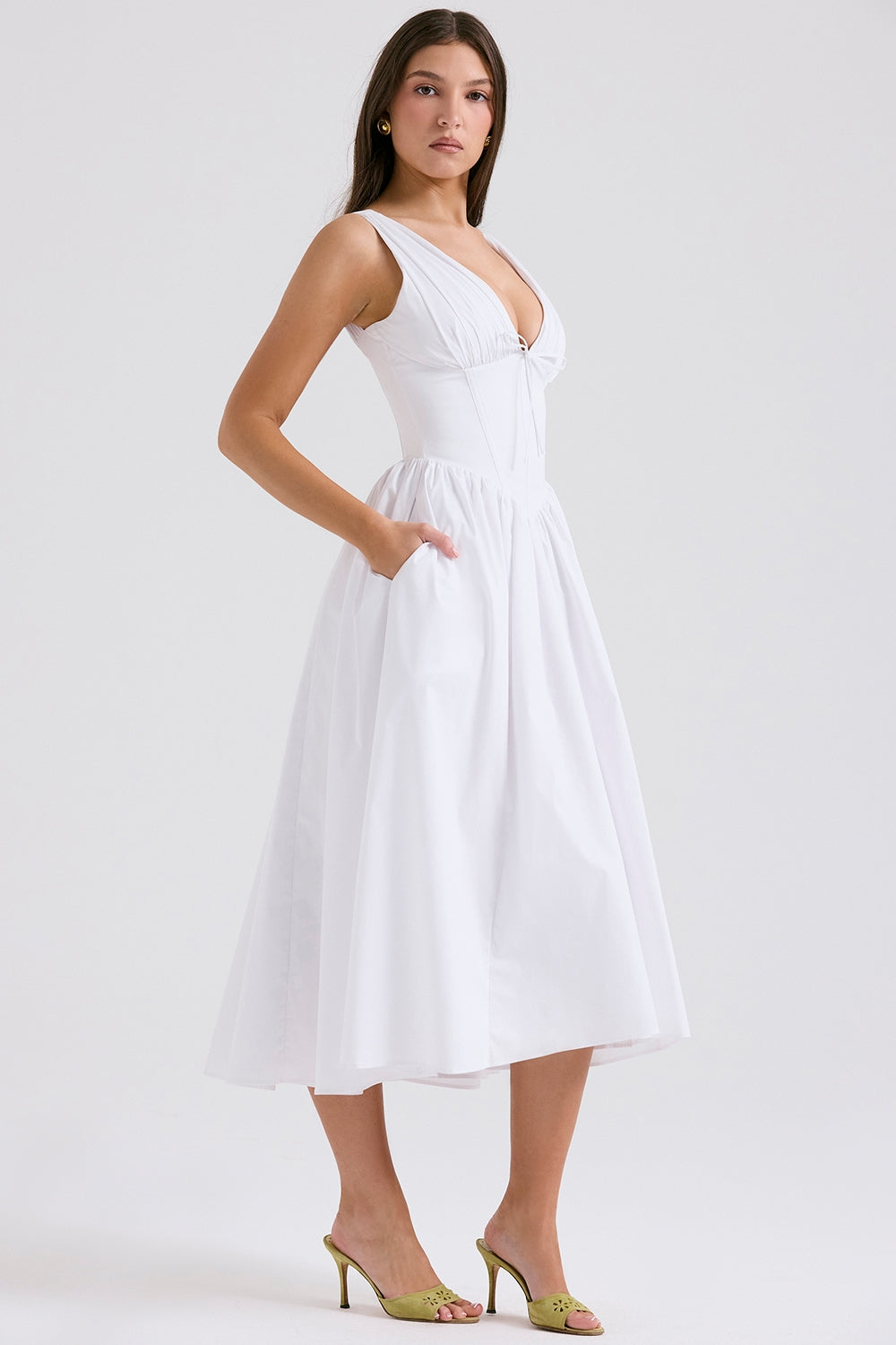 Wrenley | Abito Midi con Scollo a V
