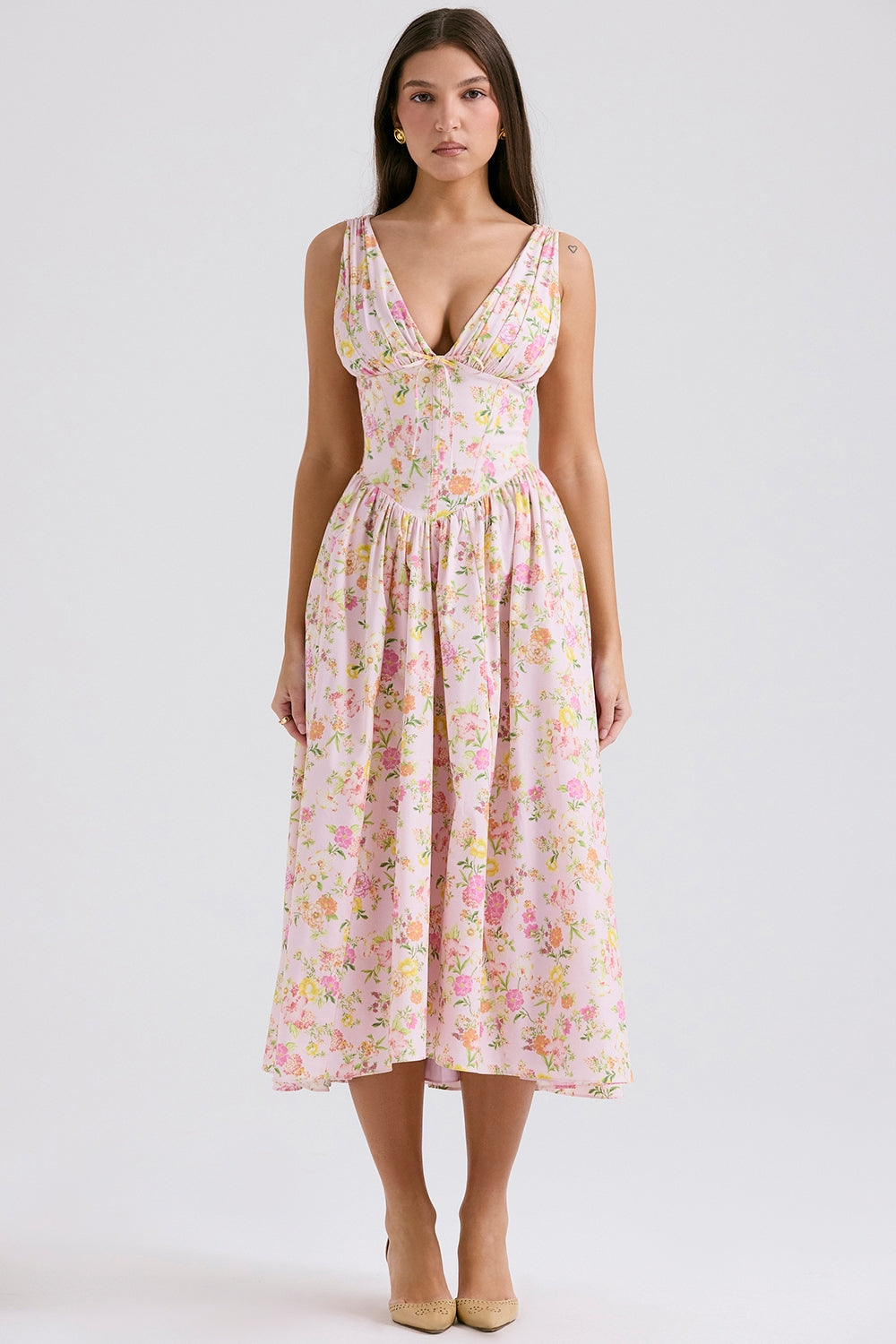 Wrenley | Abito Midi con Scollo a V
