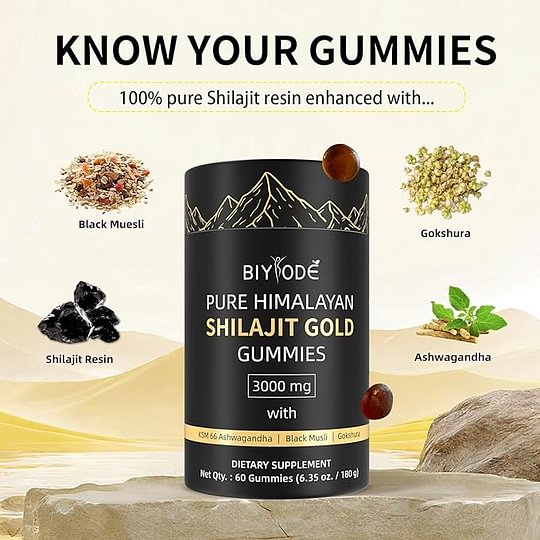 Shilajit Gummies | Gummy di Shilajit Puro Himalayano