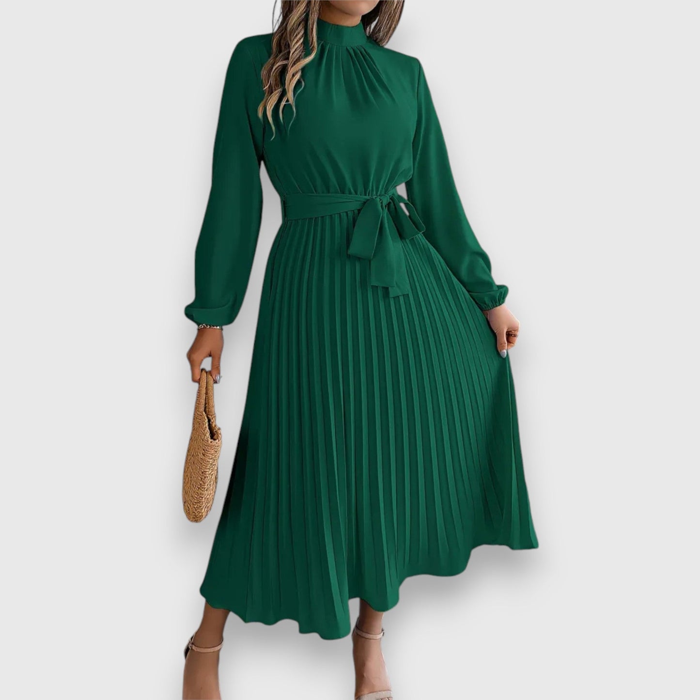 Stacey | Vestito Midi Plissettato