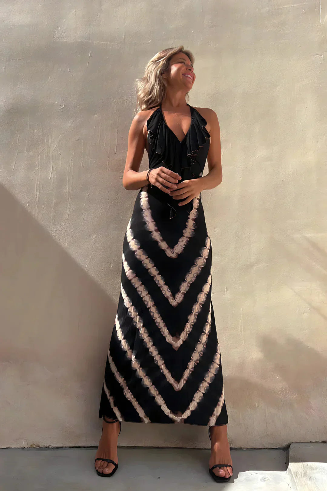 Arlette™ | Abito lungo senza maniche con scollatura a V