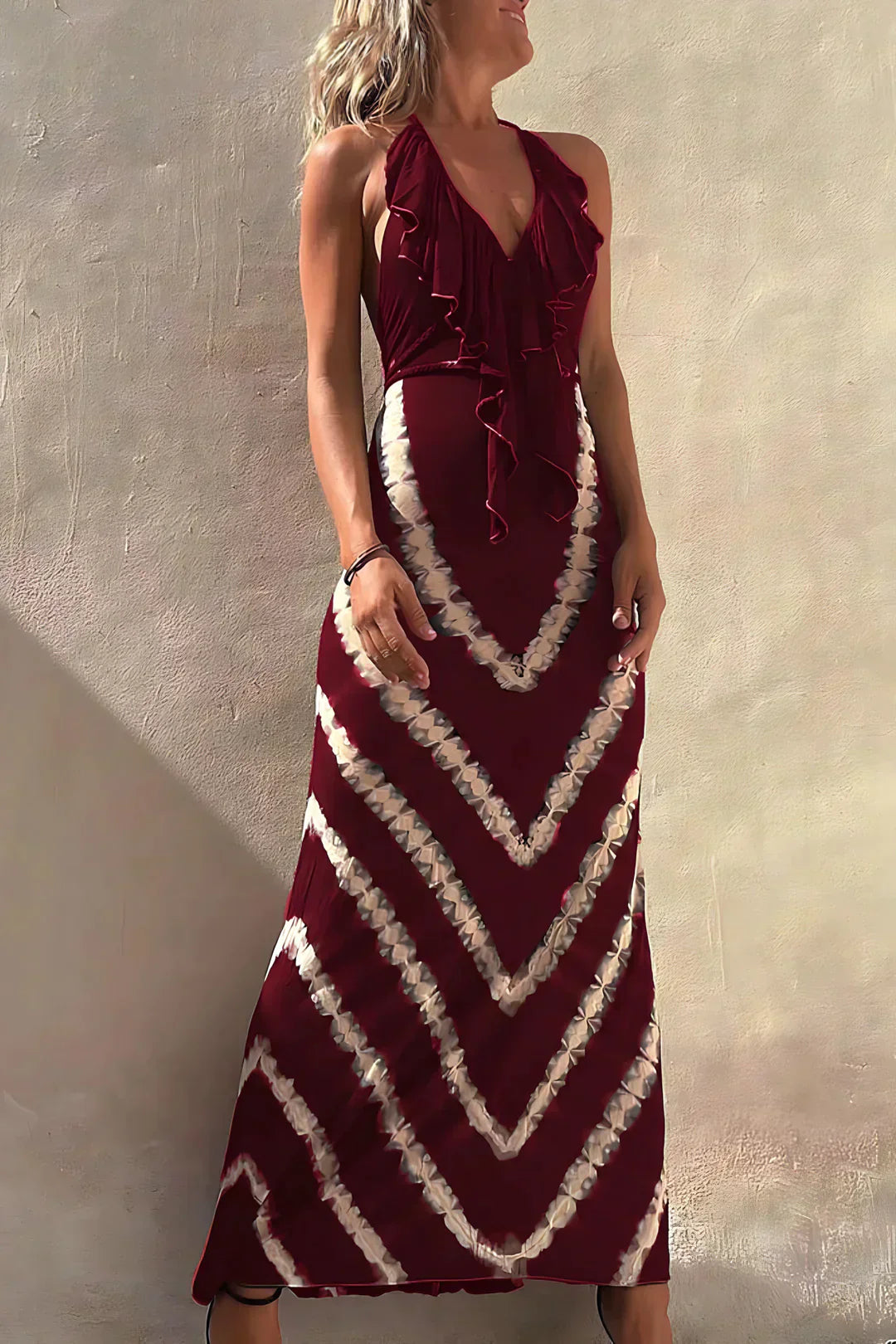 Arlette™ | Abito lungo senza maniche con scollatura a V