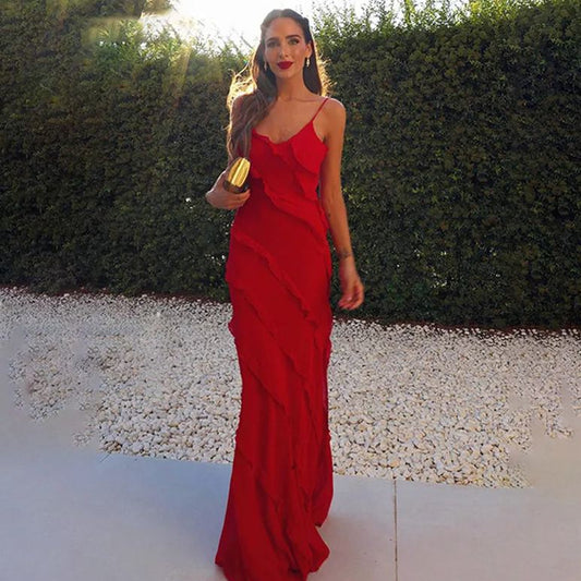 Yelli | Elegante Abito Lungo in Chiffon