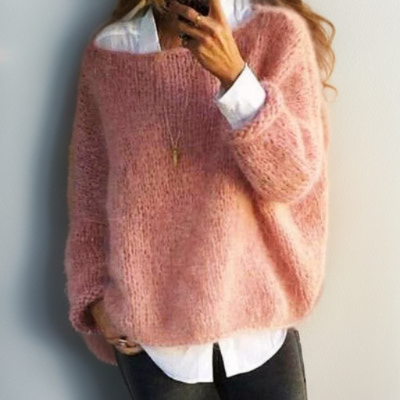 Susana™ | Maglione a Maglia con Collo Ovale