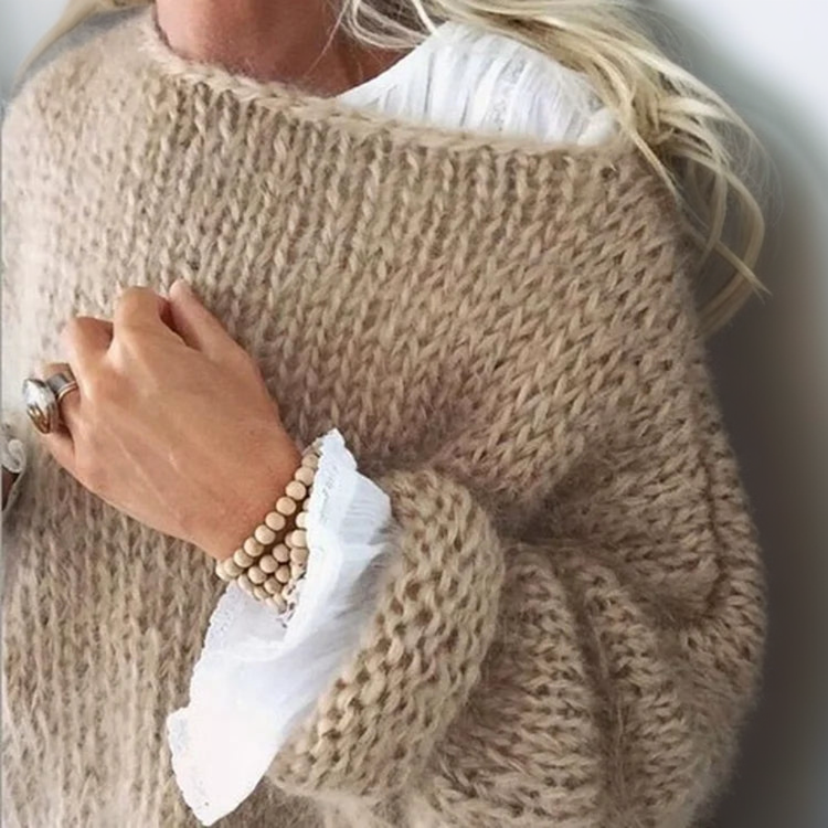Susana™ | Maglione a Maglia con Collo Ovale
