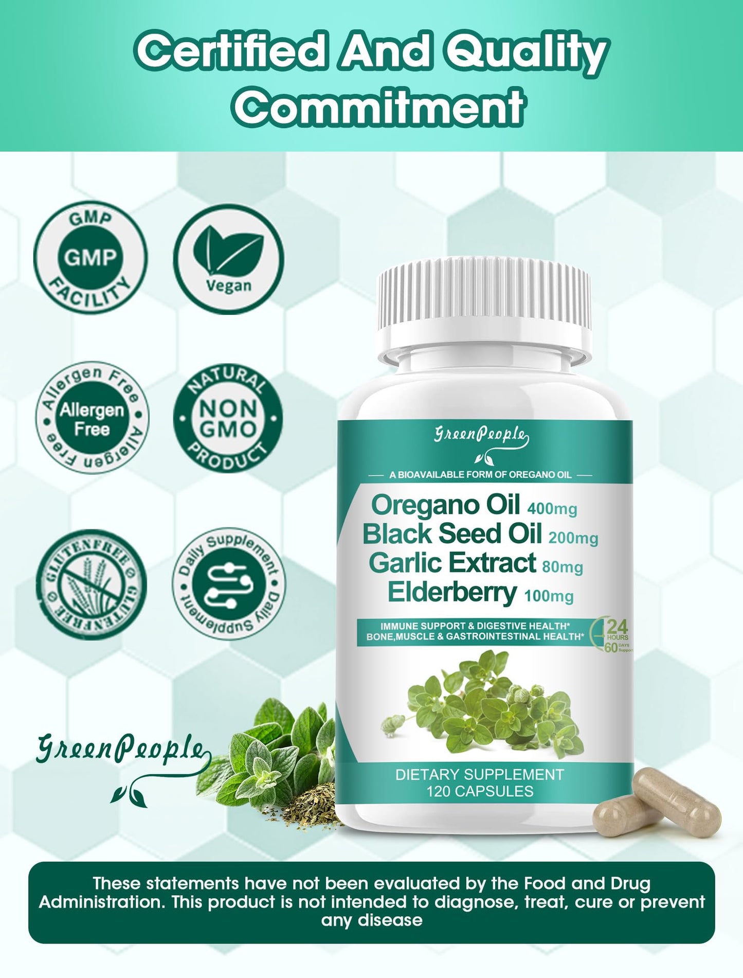 OregoVital | Olio di Origano Biologico Potenziatore del Sistema Immunitario e Digestivo