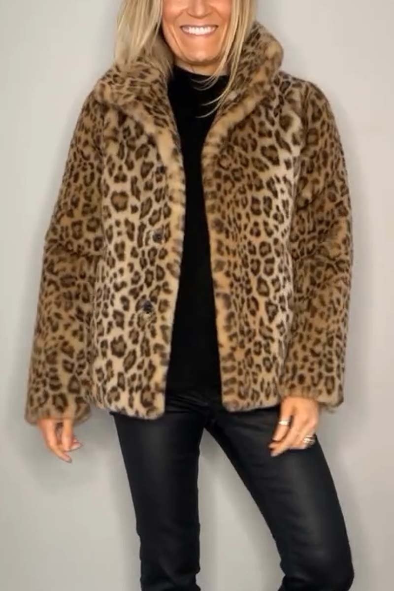 Aida™ | Cappotto corto in stampa leopardata