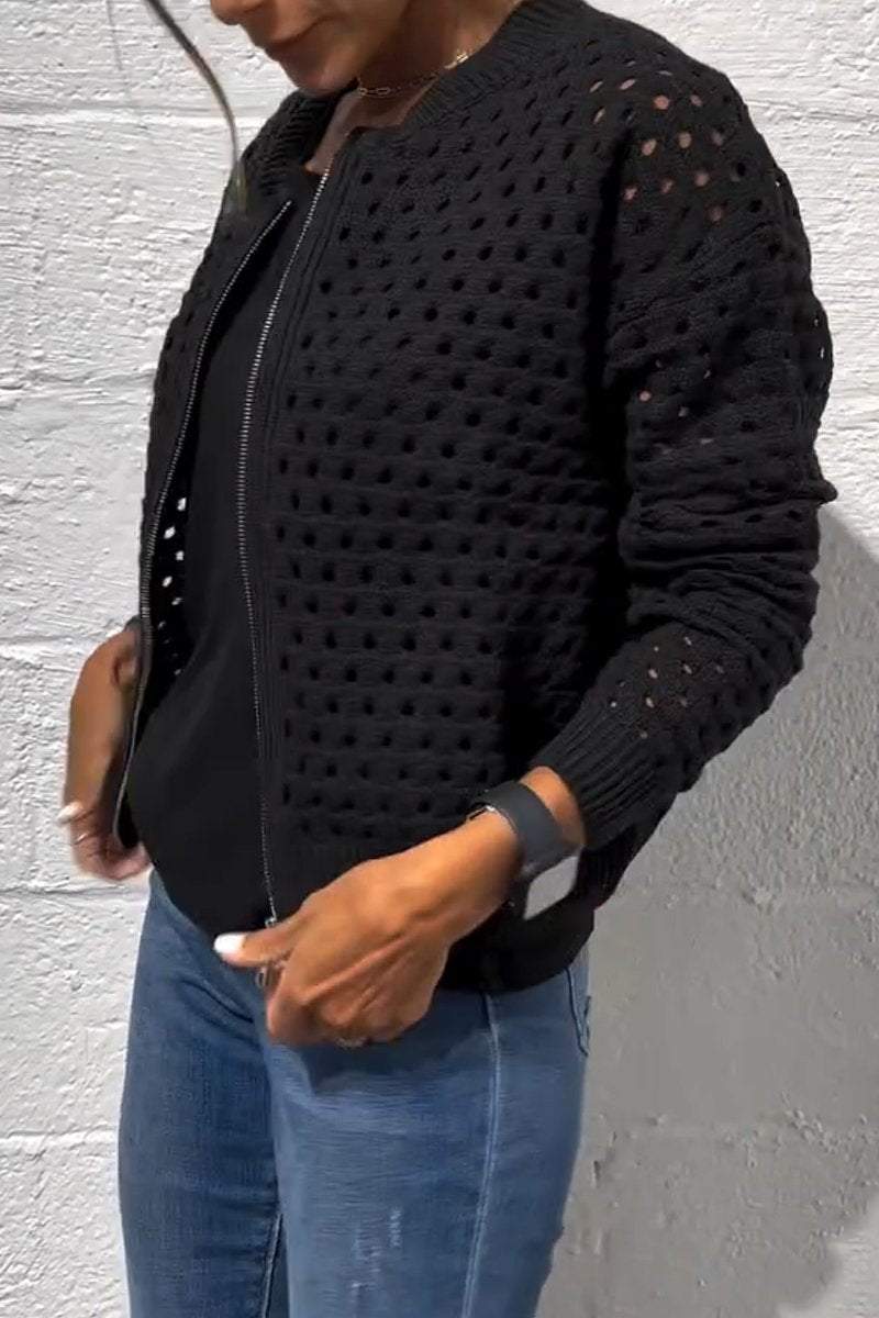 Amadea™ | Maglione Casual a Maglia Aperta con Zip