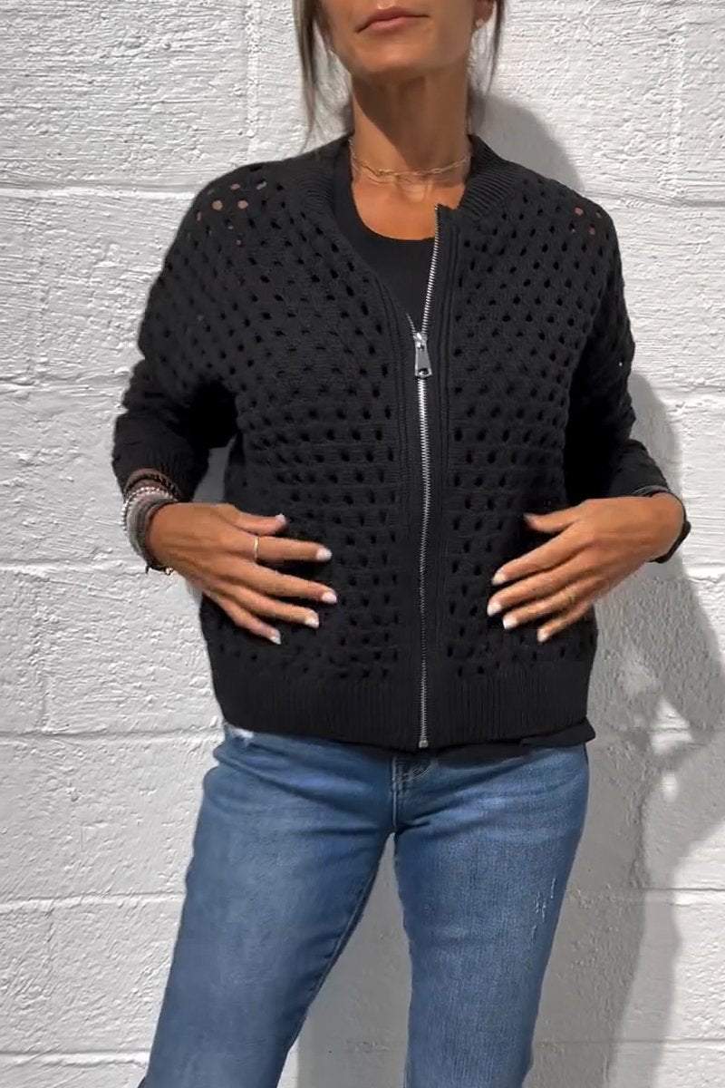 Amadea™ | Maglione Casual a Maglia Aperta con Zip