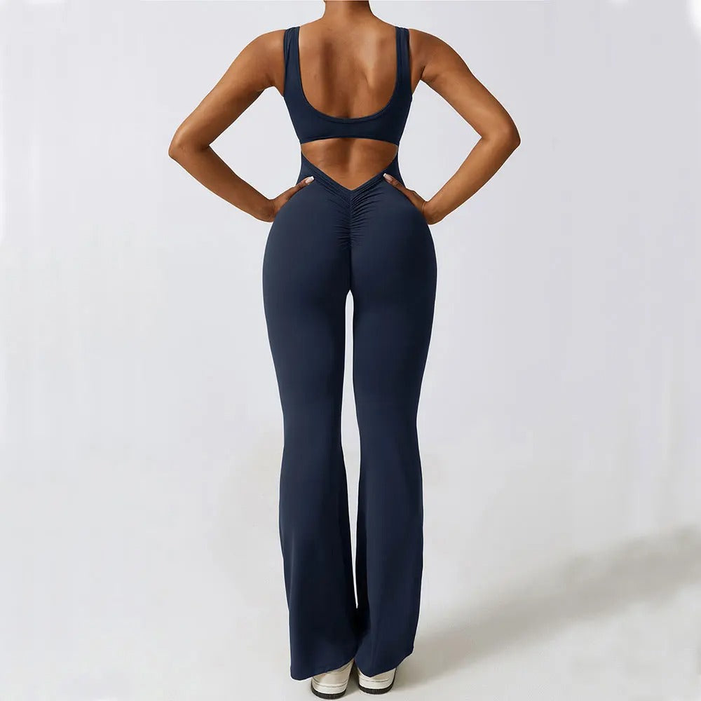 Lutiqe™ | Tuta a Zampa con Effetto Scrunch Sul Retro