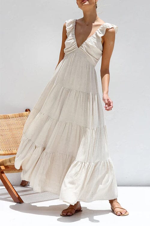 Vionelle | Vestito Maxi Elegante con Rouches