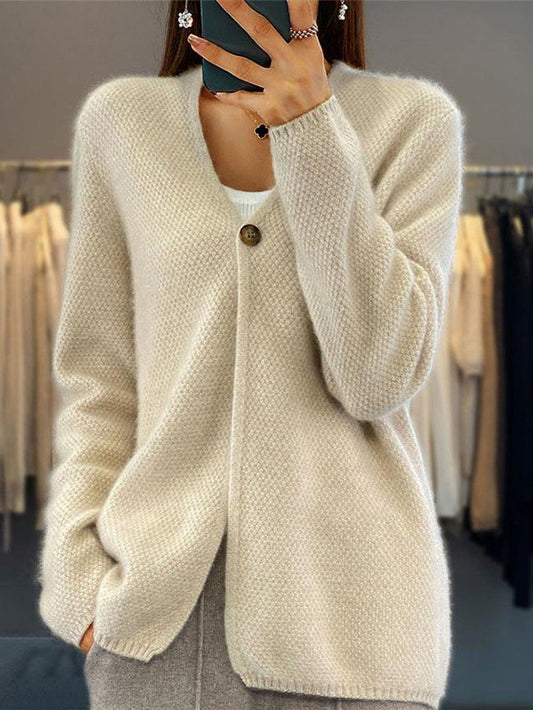 Elena | Cardigan con Scollatura a V e Bottoni