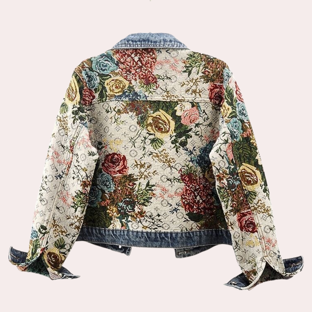 Rose™ | Giacca di Jeans con Dettagli Floreali