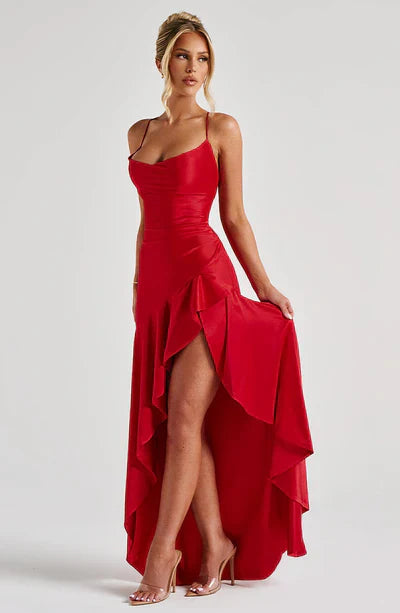Violett™ | Elegante Abito Rosso