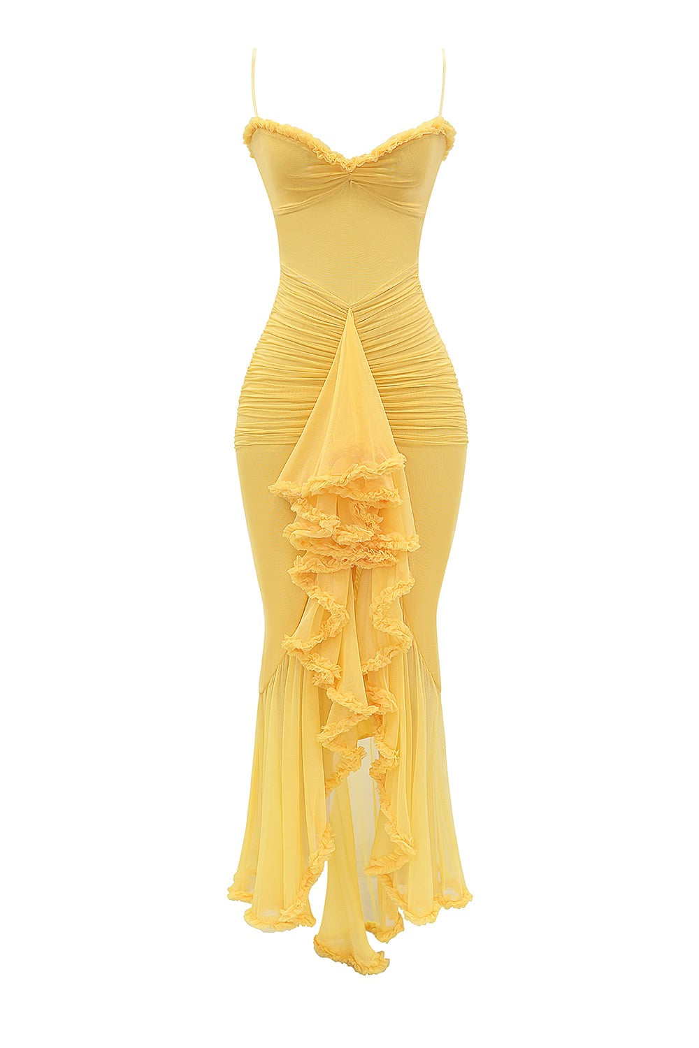 Kylie | Vestito Giallo con Volant