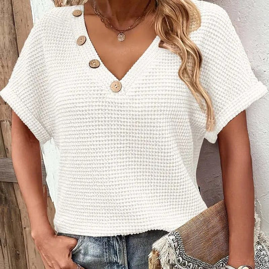 Nakia | Top a maniche corte con scollo a V