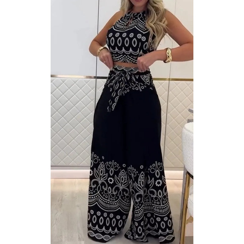 Jacqueline | Completo Casual con Stampa Retro