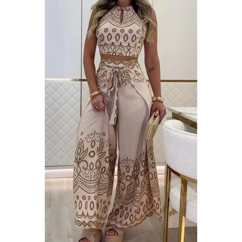 Jacqueline | Completo Casual con Stampa Retro