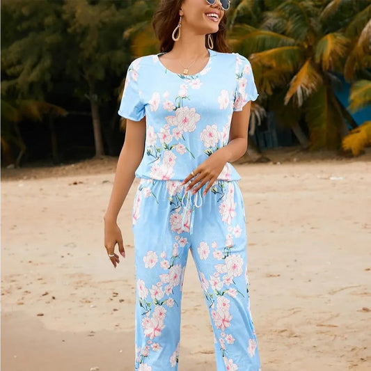 Bambola | Completo Elastico con Stampa Floreale